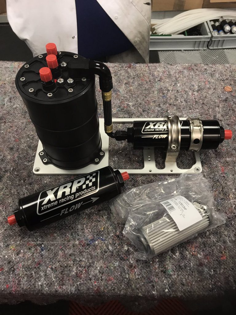 1000 HP Fuel Surge Tank, Dual 340e pumps with XRP Pro Plus XM hose Motorsport Fuel Pump