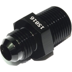 Adaptor, AN-6 Male to 38 NPT Male, Black 15816