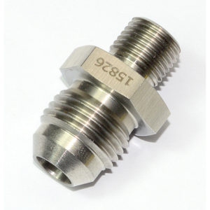 Adaptor, AN-6 to M10x1mm, Male-Male, Stainless 15826