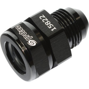 Adaptor, AN-8 Male to 15mm Spigot, Black