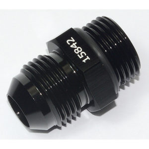 Adaptor, AN-8 to AN-8 ORB, Male-Male, Including Viton O Ring, Black 15842