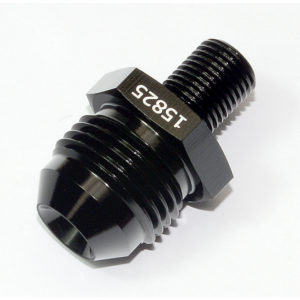 Adaptor, AN-8 to M10 x 1mm, Male-Male, Black 15825