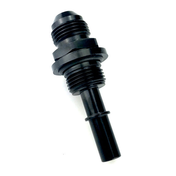 15881 - Bulkhead Fitting, AN-8 Male to 3/8 SAE QD male, O Ring Seal, Black - Image 2