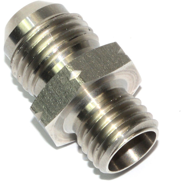 Check Valve, AN-6 Male to M12x1.5mm, Stainless Steel 15802