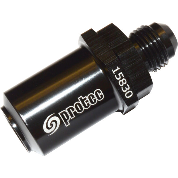 Check Valve, to Suit Std Bosch pump. AN-6 Male, Black 15830