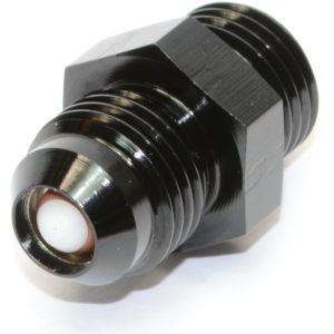 Check valve, AN-8 to 516 ORB, Male-Male, Including Viton O Ring, Black 15829