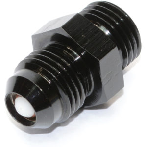 Check valve, AN-8 to 516 ORB, Male-Male, Including Viton O Ring, Black 15829