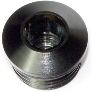 Port Plug, AN-6 ORB, Round Head, Including Viton O Ring, Black - 15895