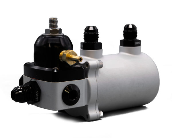 13520 - Regulator-Filter Billet Housing, 10 Micron 3" Cellulose Element, 20-90 psi Regulator, AN6 Ports