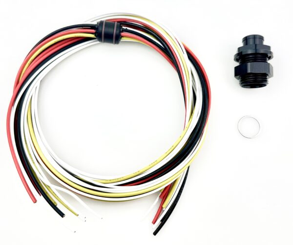 90057 - Electrical Connector, 10 way Hermetic seal, pass through,2ft x 2ft, 6 x 14 gauge Tefzol Wire, 4 x 18 gauge wire, AN-10 Bulkhead including Sealing Washers and O-Ring